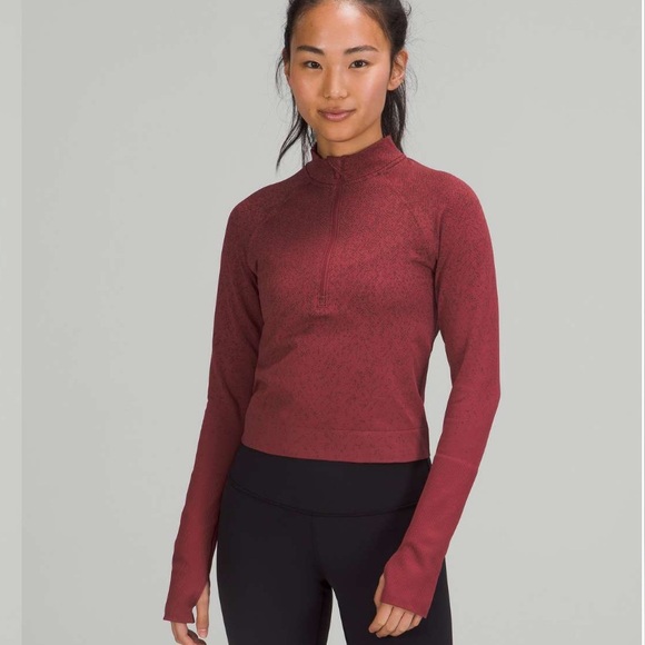 lululemon athletica Tops - Lululemon Rest Less Cropped Half-Zip
Herringbone Fade Mulled Wine / French Press